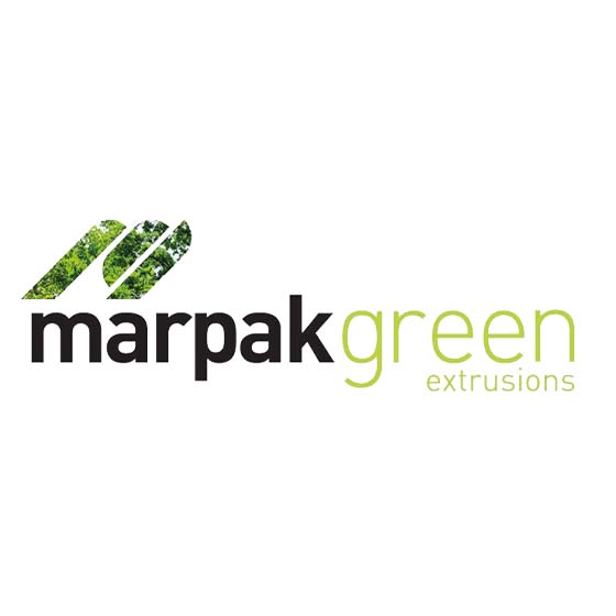the company logo, marpak green extrusions