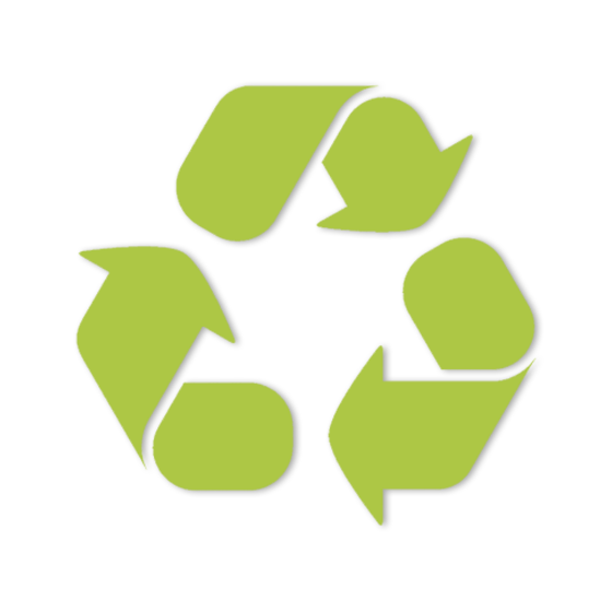 recycling logo, arrows rotating clockwise